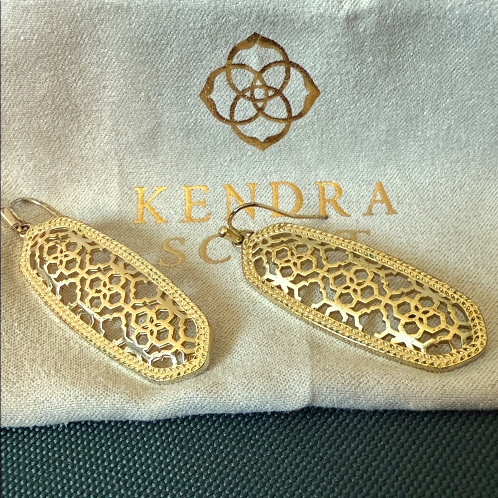 Kendra Scott Gold Filigree Earrings